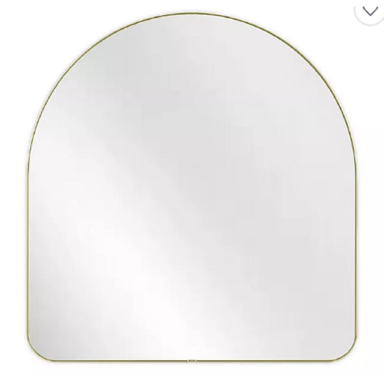 Umbra Hubba Arched Framed Wall Mirror 34 In W X 36 In H Brass Wayfair